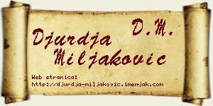 Đurđa Miljaković vizit kartica